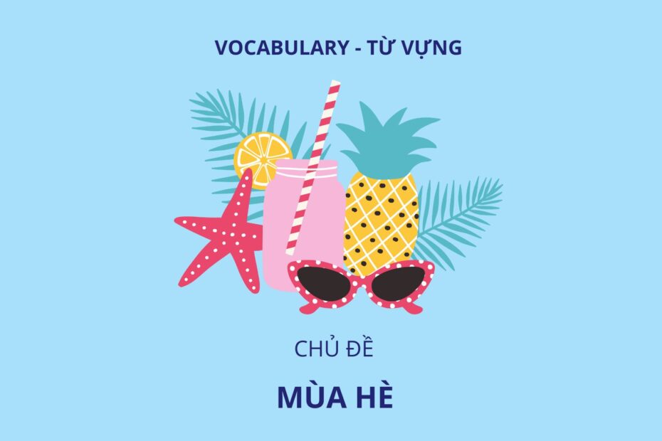 ảnh bìa từ vựng tiếng Anh về mùa hè