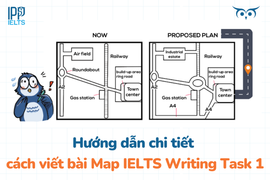 Cách viết dạng bài Map IELTS Writing Task 1