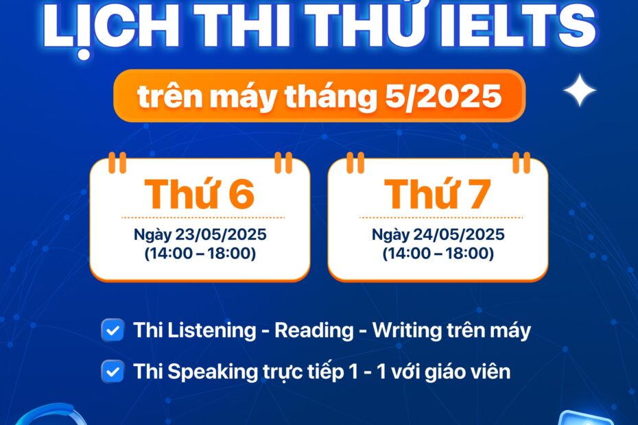 thi thử IELTS tháng 5